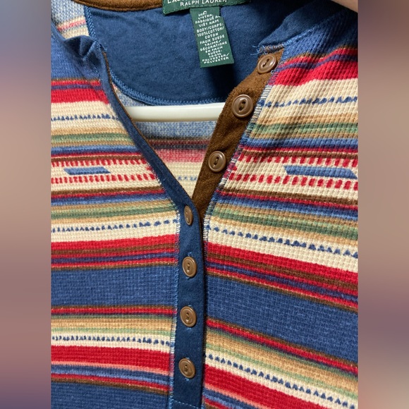 LRL Lauren Jeans Co Ralph Lauren Aztec Tribal Striped Dress Size Small - Picture 3 of 5